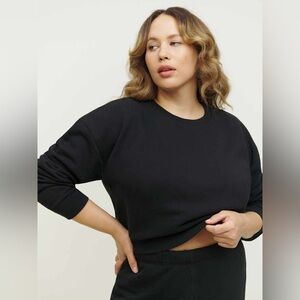 Reformation Hunter Classic Sweatshirt Black - Size XL